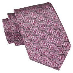 Męski Krawat Angelo di Monti - Jasny Róż, Regularny Wzór. Czerwone krawaty i muchy Angelo di Monti, bez wzorów, z tkaniny, eleganckie. Za 45.00 zł.