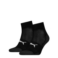 Zestaw 2 skarpet Puma Sport Quarter z amortyzacją w kolorze czarnym. Białe skarpety męskie Puma, bez wzorów, z elastanu. Za 86.99 zł.