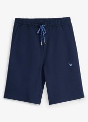 Bermudy dresowe z czystej bawełny organicznej. Czarne spodnie sportowe męskie bonprix, m, bez wzorów, z bawełny. Za 72.99 zł.