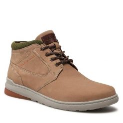 Trzewiki Lasocki. Brązowe botki męskie Lasocki, bez wzorów, bez obcasa, bez zapięcia. Za 169.99 zł.