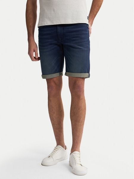 Petrol Industries Szorty jeansowe M-ROS-SHO001 Granatowy Slim Fit. Niebieskie szorty męskie Petrol Industries, bez wzorów, z bawełny. Za 149.99 zł.