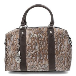 Brązowy Kuferek Anekke Elegancka Torebka Damska. Brązowe torebki wizytowe damskie Anekke, bez wzorów, z materiału, na ramię, bez dodatków. Za 429.00 zł.