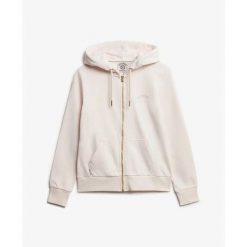 Damska bluza z kapturem zapinana na zamek Superdry Essential Logo Hb. Czerwone bluzy damskie Superdry, bez wzorów, eleganckie, bez ramiączek, z kapturem. Za 326.00 zł.