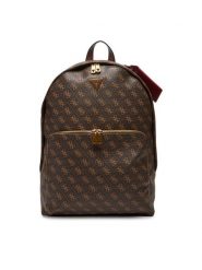 Guess Plecak HMMILO P5219 Brązowy. Brązowe plecaki męskie Guess, z aplikacjami, ze skóry. Za 499.99 zł.