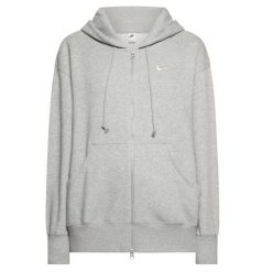 Bluza dresowa sportowa damska NSW Wmns Phoenix Fleece Oversized Full-Zip Hoodie. Szare bluzy damskie Nike, bez wzorów, z bawełny, sportowe, bez ramiączek, bez kaptura. Za 249.99 zł.