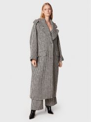 ROTATE Płaszcz wełniany Sparkly Houndstooth RT1904 Kolorowy Oversize. Płaszcze damskie ROTATE, na zimę, bez wzorów, z syntetyku, bez kołnierzyka, bez kaptura. Za 2,149.00 zł.