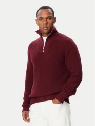 Tommy Hilfiger Sweter Fisherman MW0MW42531 Bordowy Regular Fit. Czerwone swetry męskie Tommy Hilfiger, m, bez wzorów, z syntetyku, bez kołnierzyka, bez ramiączek. Za 749.99 zł.