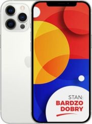 Smartfon Apple APPLE IPHONE 12 PRO MAX 128GB SILVER BARDZO DOBRY. Szare smartfony Apple. Za 2,699.00 zł.