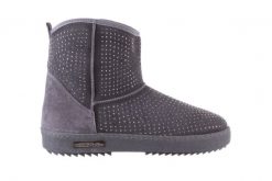 Śniegowce Bayla-161 7063 Szare, Skóra naturalna - 37. Szare śniegowce damskie Bayla, z materiału, bez zapięcia. W wyprzedaży za 134.10 zł.
