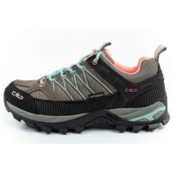 Buty CMP Rigel 3Q54456 01PR szare z membraną. Szare obuwie trekkingowe damskie ze skóry, bez zapięcia. Za 537.85 zł.