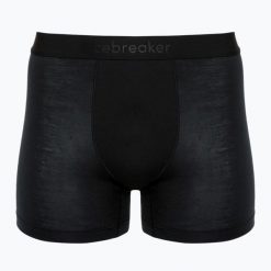 Bokserki termoaktywne męskie icebreaker Merino 125 Cool-Lite Anatomica. Czarne bokserki męskie Icebreaker, bez wzorów. Za 159.99 zł.