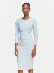 Rinascimento Sukienka koktajlowa CFC0131070003 Niebieski jasny Slim Fit. Niebieskie sukienki damskie Rinascimento, s, bez wzorów, z syntetyku, wizytowe, bez kołnierzyka, bez ramiączek. Za 529.99 zł.