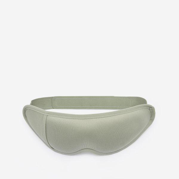 Maska do spania podróżna 3D, Commute. Zielone piżamy męskie Decathlon, bez wzorów, z materiału, bez kołnierzyka, bez ramiączek, długie. Za 39.99 zł.