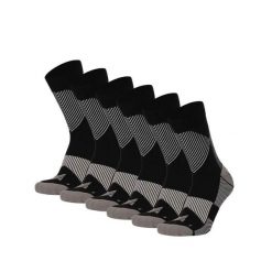 Skarpety kompresyjne do biegania ćwierć 6 szt., czarne, wielokolorowe. Czarne skarpetki damskie Xtreme, bez wzorów, z elastanu. W wyprzedaży za 164.70 zł.