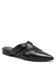 Eva Longoria Klapki EL-04-03-000303 Czarny. Czarne klapki damskie Eva Longoria, bez wzorów, ze skóry, bez obcasa, bez zapięcia. Za 399.99 zł.