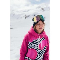 Bluza outdoorowa z kapturem damska DEEP TRIP Twix pink softshell. Czerwone bluzy damskie DEEP TRIP, na zimę, bez wzorów, z softshellu, sportowe, bez ramiączek, z kapturem. Za 499.00 zł.