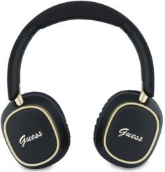 Słuchawki Guess Nauszne Bluetooth ENC Rectangle Metal Script czarny. Czarne słuchawki nauszne Guess. Za 164.98 zł.