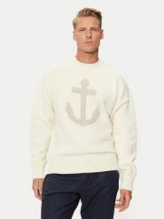 Paul&Shark Sweter 14311077 Biały Regular Fit. Białe swetry męskie PAUL&SHARK, m, bez wzorów, z wełny, bez kołnierzyka, bez ramiączek. Za 1,679.00 zł.