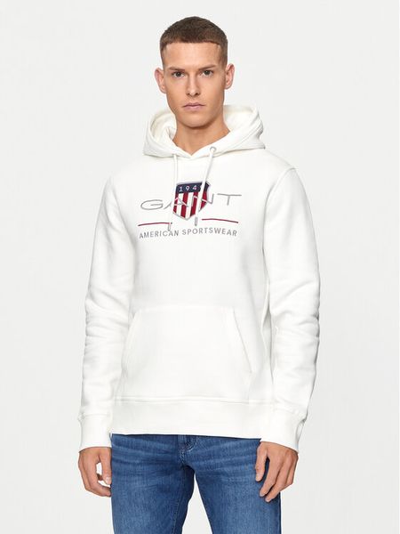 Gant Bluza Archive Shield 2047082 Écru Regular Fit. Białe bluzy męskie GANT, m, bez wzorów, z bawełny, bez ramiączek, bez kaptura. Za 367.99 zł.