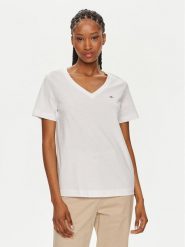 Gant T-Shirt Shield 4200750 Biały Regular Fit. Białe t-shirty damskie GANT, xs, bez wzorów, z bawełny, bez kołnierzyka, bez ramiączek. Za 149.99 zł.