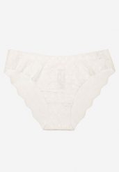 Białe Bezszwowe Majtki Figi w Geometryczny Wzór Vivalisa. Białe majtki damskie Born2be. Za 4.99 zł.