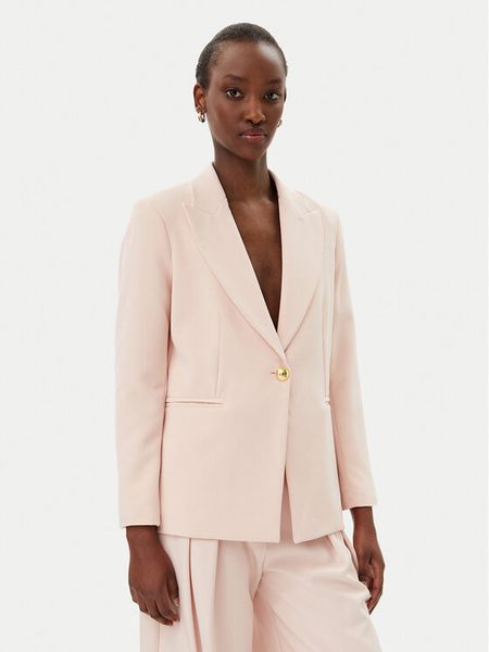 Maryley Marynarka 25EB187/M27/43PY Różowy Regular Fit. Czerwone marynarki i żakiety damskie Maryley, bez wzorów, z syntetyku, bez kołnierzyka, bez ramiączek. Za 239.99 zł.