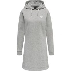 Damska bluza z kapturem Hummel dress. Szare bluzy damskie Hummel, s, bez wzorów, bez ramiączek, z kapturem. Za 212.55 zł.