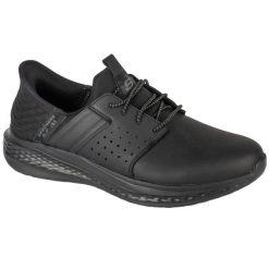 Buty sportowe Sneakersy męskie, Slip-Ins: Slade - Zachary. Czarne buty sportowe męskie Skechers, bez wzorów, bez zapięcia, trekkingowe. Za 319.99 zł.