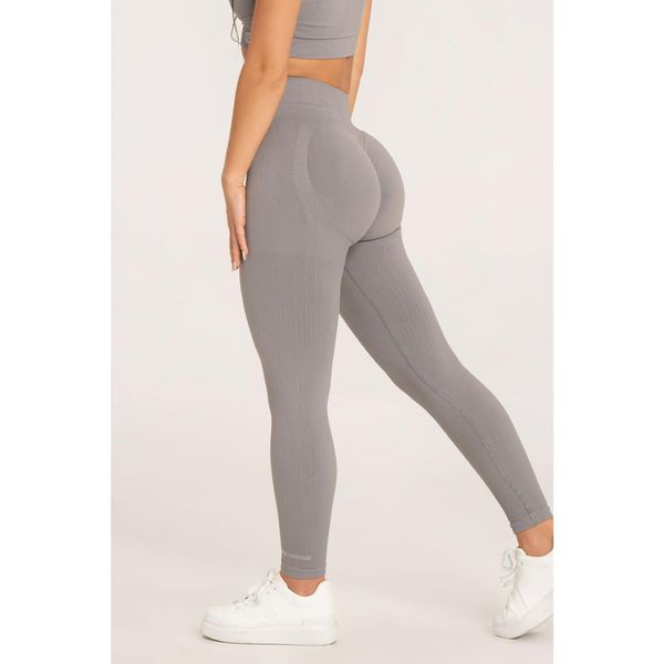 Legginsy fitness damskie Gym Glamour push up 2.0. Szare legginsy damskie GYM GLAMOUR, bez wzorów. Za 169.99 zł.