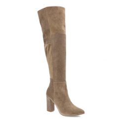 Beżowe Kozaki Damiss Eleganckie Skórzane Buty Na Obcasie. Brązowe kozaki damskie DAMISS, bez wzorów, z zamszu, za kolano, bez obcasa, na obcasie, bez zapięcia. Za 539.00 zł.