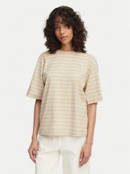 BOSS T-Shirt Eregular 50562504 Beżowy jasny Regular Fit. Brązowe t-shirty damskie Boss, s, bez wzorów, z bawełny, bez kołnierzyka, bez ramiączek. Za 279.99 zł.