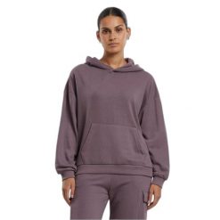 Damska bluza oversize z kapturem Urban Classics Light Terry. Fioletowe bluzy damskie Urban Classics, bez wzorów, bez ramiączek, z kapturem. Za 183.50 zł.