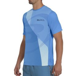Bullpadel Brumo T-shirt. Niebieskie t-shirty damskie bullpadel, bez wzorów, sportowe, bez kołnierzyka, bez ramiączek. W wyprzedaży za 135.05 zł.