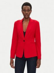 Morgan Marynarka 251-VECO.F M Czerwony Slim Fit. Czerwone marynarki i żakiety damskie Morgan, bez wzorów, z syntetyku, bez kołnierzyka, bez ramiączek. Za 289.99 zł.