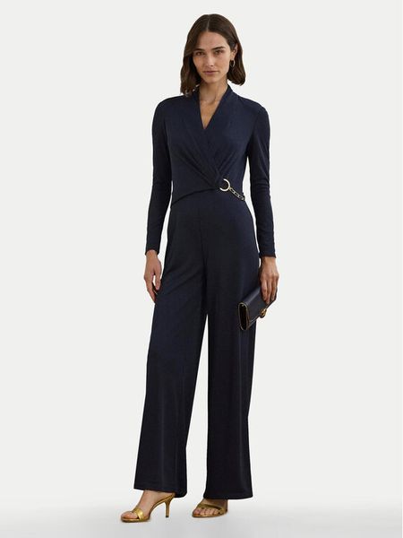 LAUREN RALPH LAUREN Kombinezon 200957619 Granatowy Slim Fit. Niebieskie sukienki damskie Lauren Ralph Lauren, bez wzorów, z syntetyku, bez kołnierzyka, bez ramiączek. Za 749.99 zł.