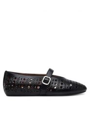 Badura Baleriny ELAN-SLT24067P-55 Czarny. Czarne balerinki damskie Badura, bez wzorów, ze skóry, bez obcasa, bez zapięcia. Za 279.99 zł.