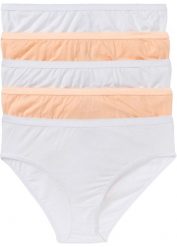 Figi maxi (5 par). Białe majtki damskie bonprix. Za 69.99 zł.
