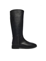 Calvin Klein Kozaki Formal Utk Boot Lth HW0HW02599 Czarny. Czarne kozaki damskie Calvin Klein, bez wzorów, ze skóry, bez obcasa, na płaskiej podeszwie, bez zapięcia. Za 999.99 zł.