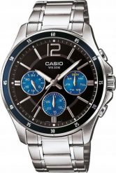 Zegarek męski Casio MTP-1374PD-2AVEF srebrny. Szare zegarki męskie Casio, bez wzorów, srebrne. Za 633.91 zł.