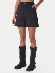 G-Star Raw Szorty materiałowe D29089-5126 Czarny Regular Fit. Czarne szorty damskie G-Star Raw, bez wzorów, z bawełny, retro. Za 349.99 zł.