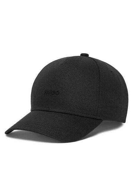 HUGO Czapka z daszkiem 50519255 Czarny. Czarne czapki damskie Hugo, bez wzorów, z bawełny. Za 159.99 zł.