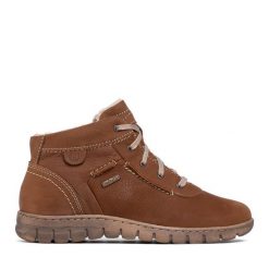 Botki Josef Seibel. Brązowe botki damskie Josef Seibel, bez wzorów, bez obcasa, na płaskiej podeszwie, bez zapięcia. Za 379.99 zł.
