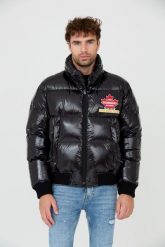 DSQUARED2 Czarna kurtka Glossy Puff Kaban. Czarne kurtki męskie Dsquared2, m, bez wzorów, bez kaptura. W wyprzedaży za 2,689.99 zł.
