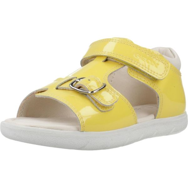 Sandały GEOX B SANDAL ALUL Żółty. Żółte buty zimowe męskie Geox, bez wzorów, ze skóry, bez obcasa, bez zapięcia. Za 144.99 zł.