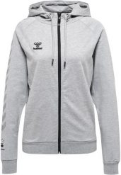 Damska bawełniana bluza z kapturem zapinana na zamek Hummel Move Grid. Szare bluzy damskie Hummel, na wiosnę, xs, bez wzorów, z bawełny, klasyczne, bez ramiączek, z kapturem. Za 294.60 zł.