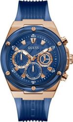 Zegarek Guess Zegarek męski Guess GW0425G3 niebieski. Niebieskie zegarki męskie Guess, z aplikacjami. Za 676.00 zł.