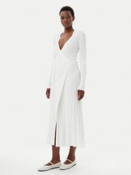 IVY OAK Sukienka dzianinowa Kloe IO113135 Écru Regular Fit. Sukienki damskie IVY & OAK, bez wzorów, z dzianiny, bez kołnierzyka, bez ramiączek. Za 759.99 zł.