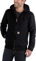 Carhartt Kurtka Carhartt Duck Active Jacket Black. Czarne kurtki męskie Carhartt, m, bez wzorów, bez kaptura. Za 635.34 zł.