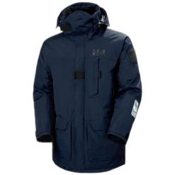 Parka arctic Helly Hansen Ocean h2flow. Niebieskie parki męskie Helly Hansen, xl, bez wzorów, z dzianiny, bez kołnierzyka, bez kaptura. Za 2,619.50 zł.