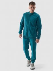 4F Spodnie dresowe joggery męskie - turkusowe XXL. Niebieskie spodnie materiałowe męskie 4F, l, bez wzorów, z bawełny. W wyprzedaży za 79.99 zł.